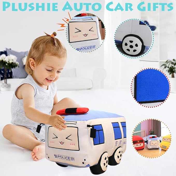 Police Car Plush Toy Police Bus Stuffed.