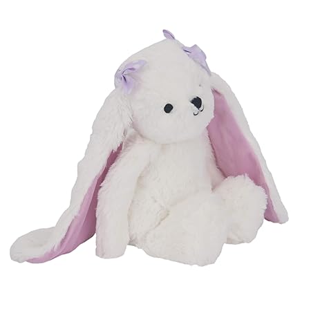 Wood Plush Bunny Sasha, Lavender