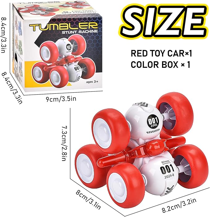 Rotating Stunt Car Toys 3-6 Year Old Kids Pull Back