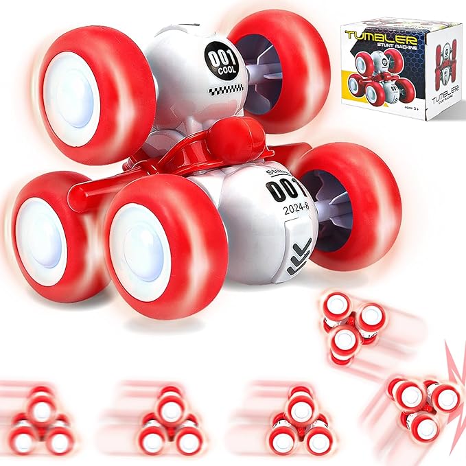 Rotating Stunt Car Toys 3-6 Year Old Kids Pull Back