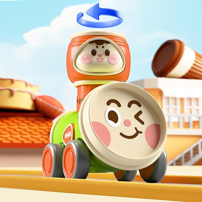 Toddler Game Car Set, Push Go Friction Car