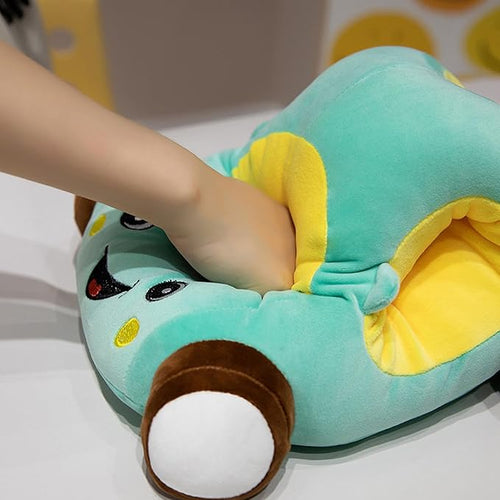 Cartoon Car Shaped Stuffed Pillow Toy.