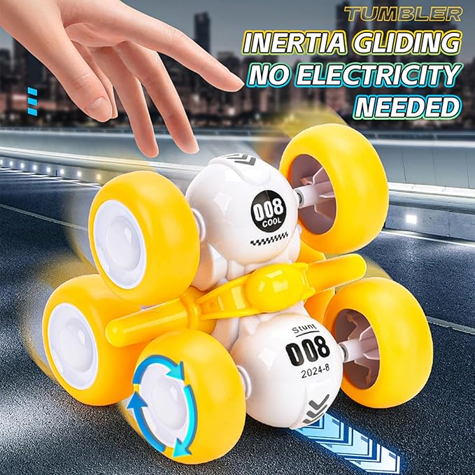 Rotating Stunt Car Toys 3-6 Year Old Kids Pull Back